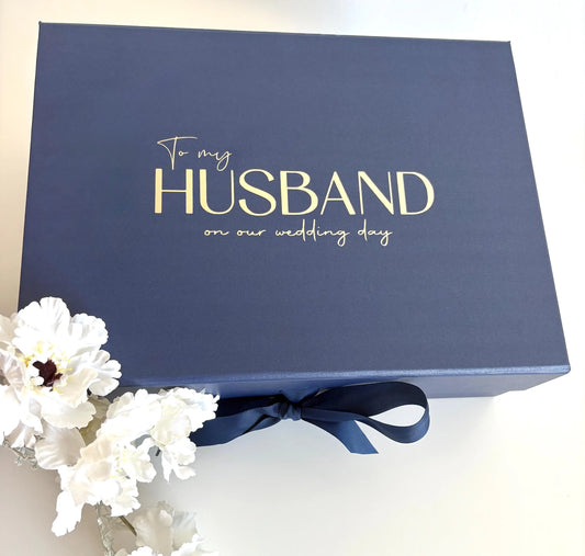 To my Husband on our wedding day gift box